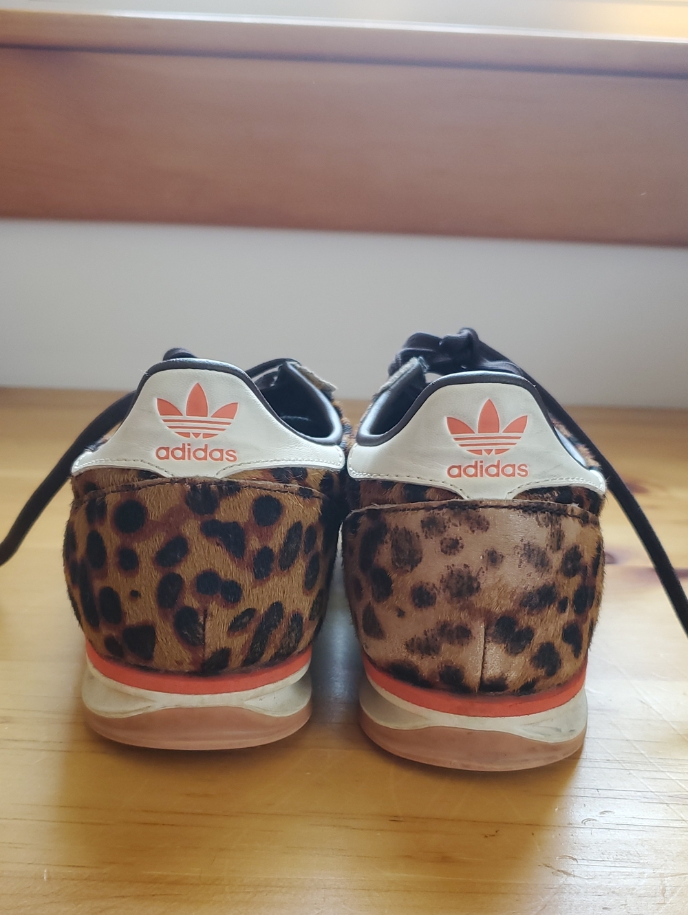adidas Leopard-Print Trainers with White Stripes - Picture 5 of 9